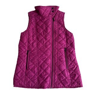 Women's Marc New York Andrew Marc Puffer Vest Pink/Purple Sleeveless  Sz S